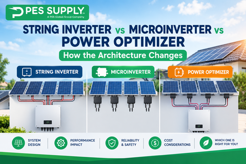 String Inverter vs Microinverter vs Power Optimizer: How the Architecture Changes