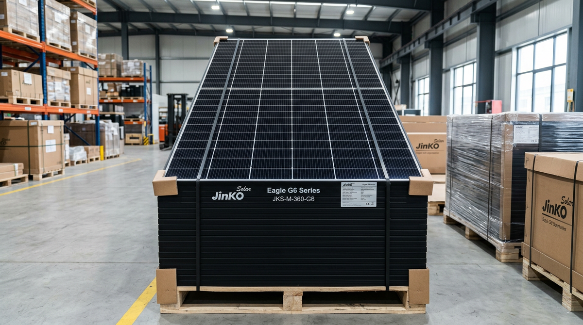 Jinko Eagle G6 series solar panel installed on a residential roof