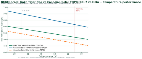 Jinko Tiger Neo N-Type vs Canadian Solar HiKu — Utility-Scale Panel Comparison (2026)