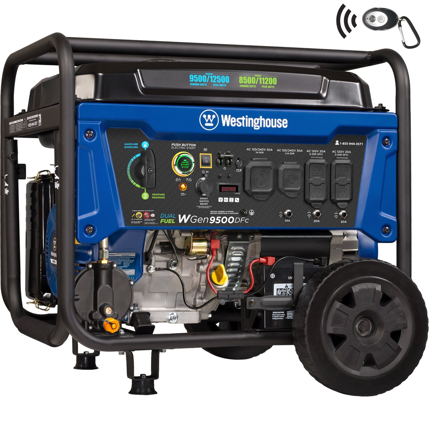 Westinghouse WGen9500DFc - 9500W Dual Fuel Portable Generator