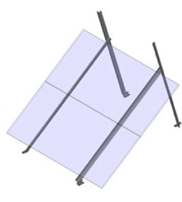 S-Rail - Single Module Ground Mount (size C and D modules)