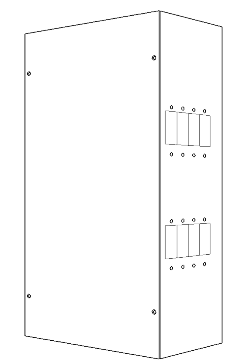 Medium Breaker Box for 8 panel mount breakers