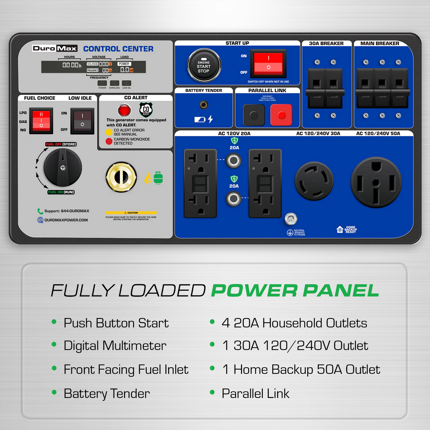 DuroMax XP9500iHT 9500W Tri Fuel Inverter Generator