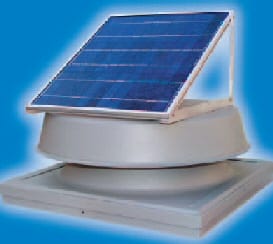 Natural Light Commercial Curb Solar Attic Fan 48w