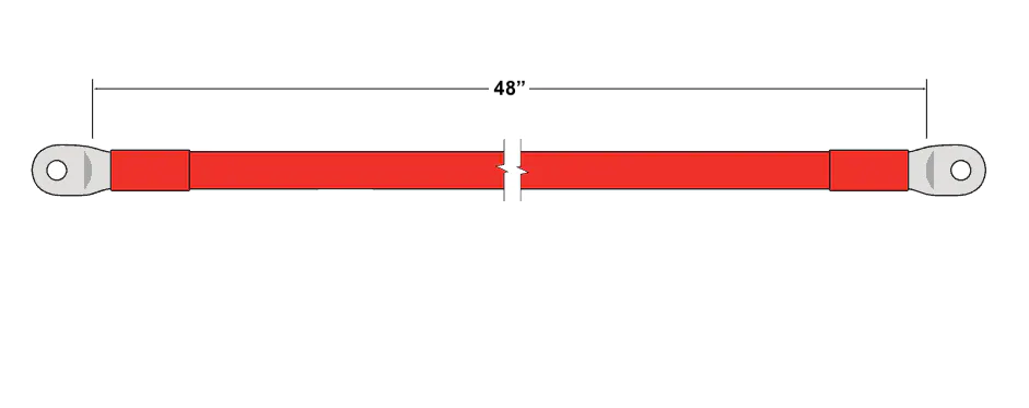 4/0 - 48" UL Cable (red)