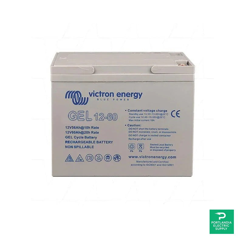 Victron 12V/60Ah Gel Deep Cycle Battery - BAT412550104 — front view