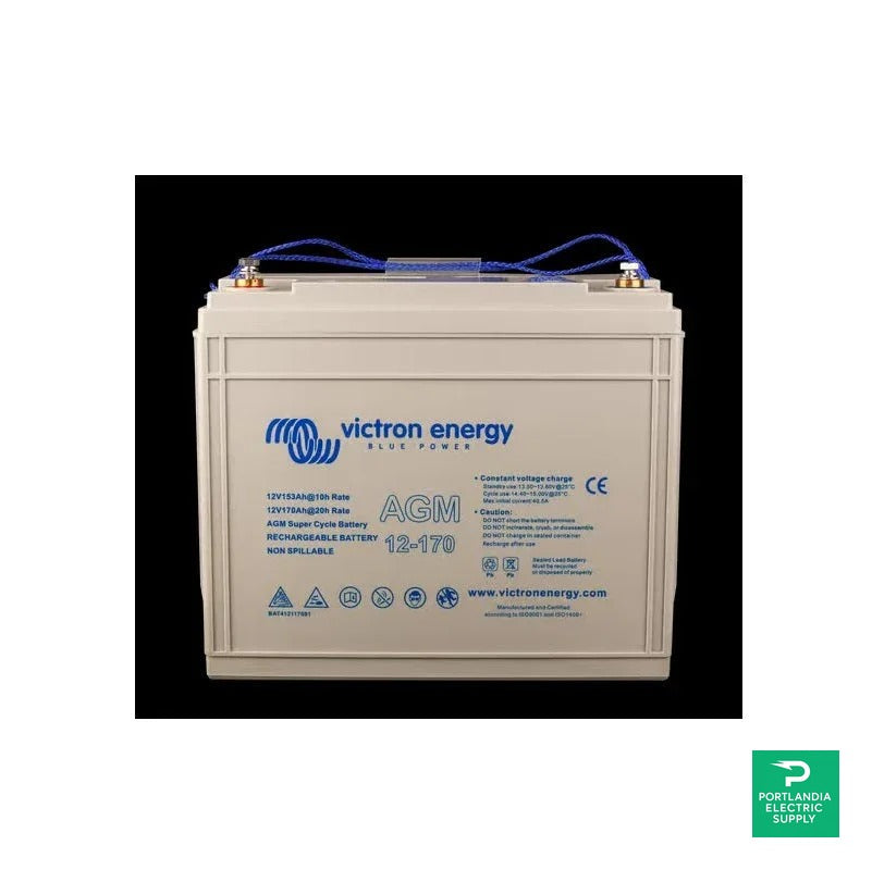 Victron 12V/170Ah AGM Super Cycle Battery (M8) - BAT412117081 — front view