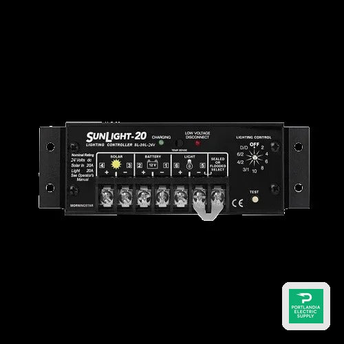 Morningstar Sunlight 24VDC PWM Charge Controller - SL-20L-24V 20A — front view