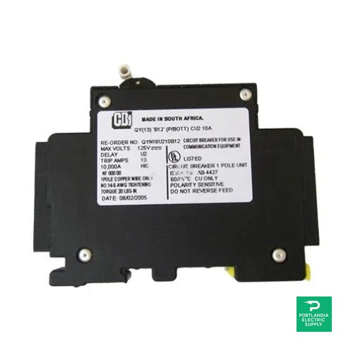 Outback Power 6 Amp 150 VDC Single Pole DIN Mount Breaker - DIN-6-DC — front view