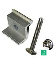 Unirac Solarmount Clear End Clamp 45-47MM - 302006C — side angle