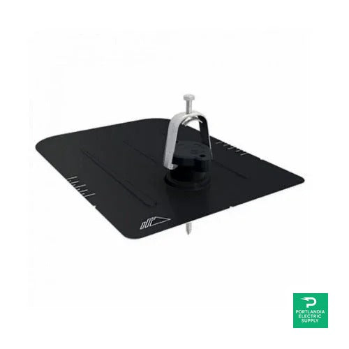 IronRidge Black Comp Shingle Conduit Mount - FM-CM-001-B — front view