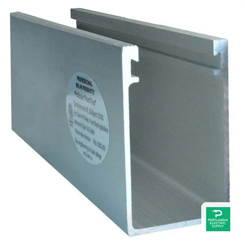 Prosolar Rooftrac 172" (14) Aluminum DEEP RAIL - R-172D — front view