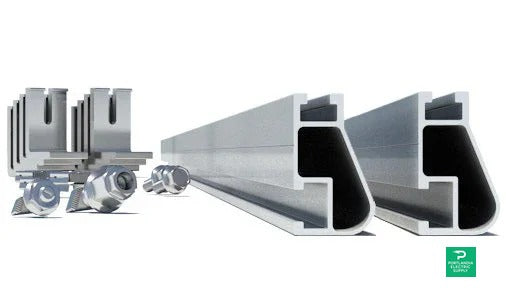IronRidge BX System Inverter Mounting Assembly w/ Rail & Hardware - BX-CMA-SI-M1 — front view