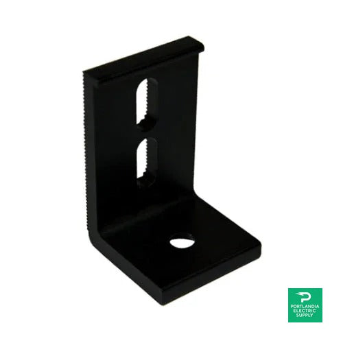 EcoFasten Solar Black Flashing Anodized Compression Adjustable L-foot Bracket - L-102-3-Anodized — front view