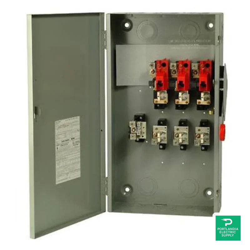 Eaton 200A 3PH 600VAC/250VDC Type DH Fusible NEMA 3R Safety Switch - DH364NRK — front view
