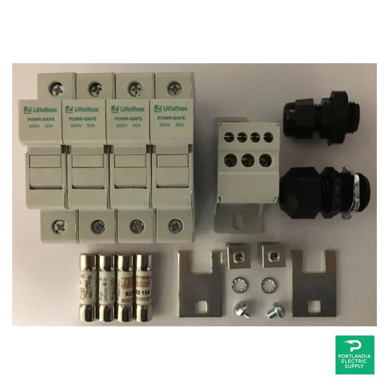 Soladeck 0 Contains (4)fuse holder (2)bus bar (1)power block 4 position 8 - 1642 — front view