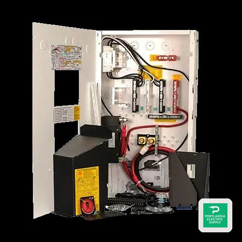 MidNite Stretched White Steel E-Panel with 250A/125VDC breaker - MNE250STS — front view
