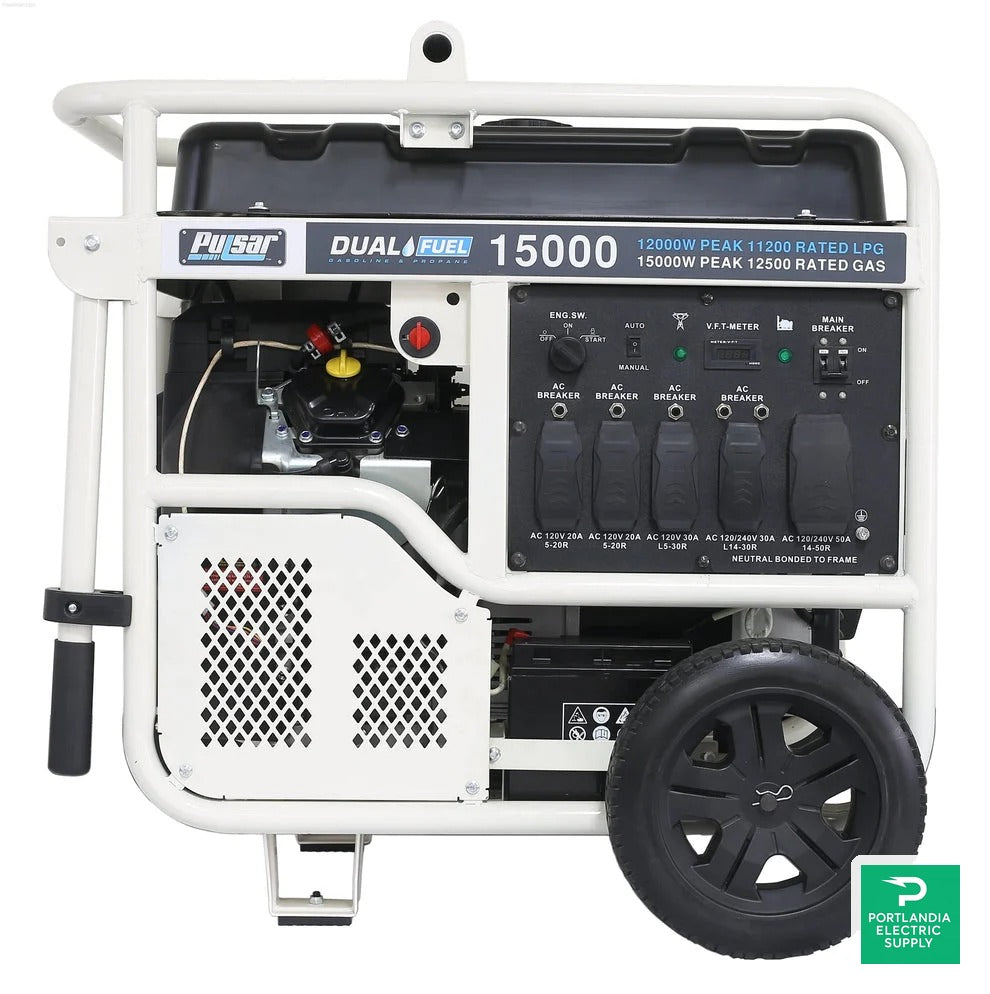Pulsar Standard Series Dual Fuel Portable Generator - PG15KVTWB — front view
