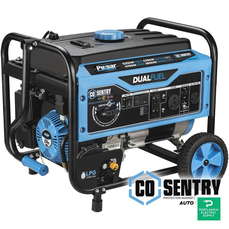 Pulsar CO Sentry Series Portable Generator With Carbon Monoxide Sensor - PG5250BCO — front view