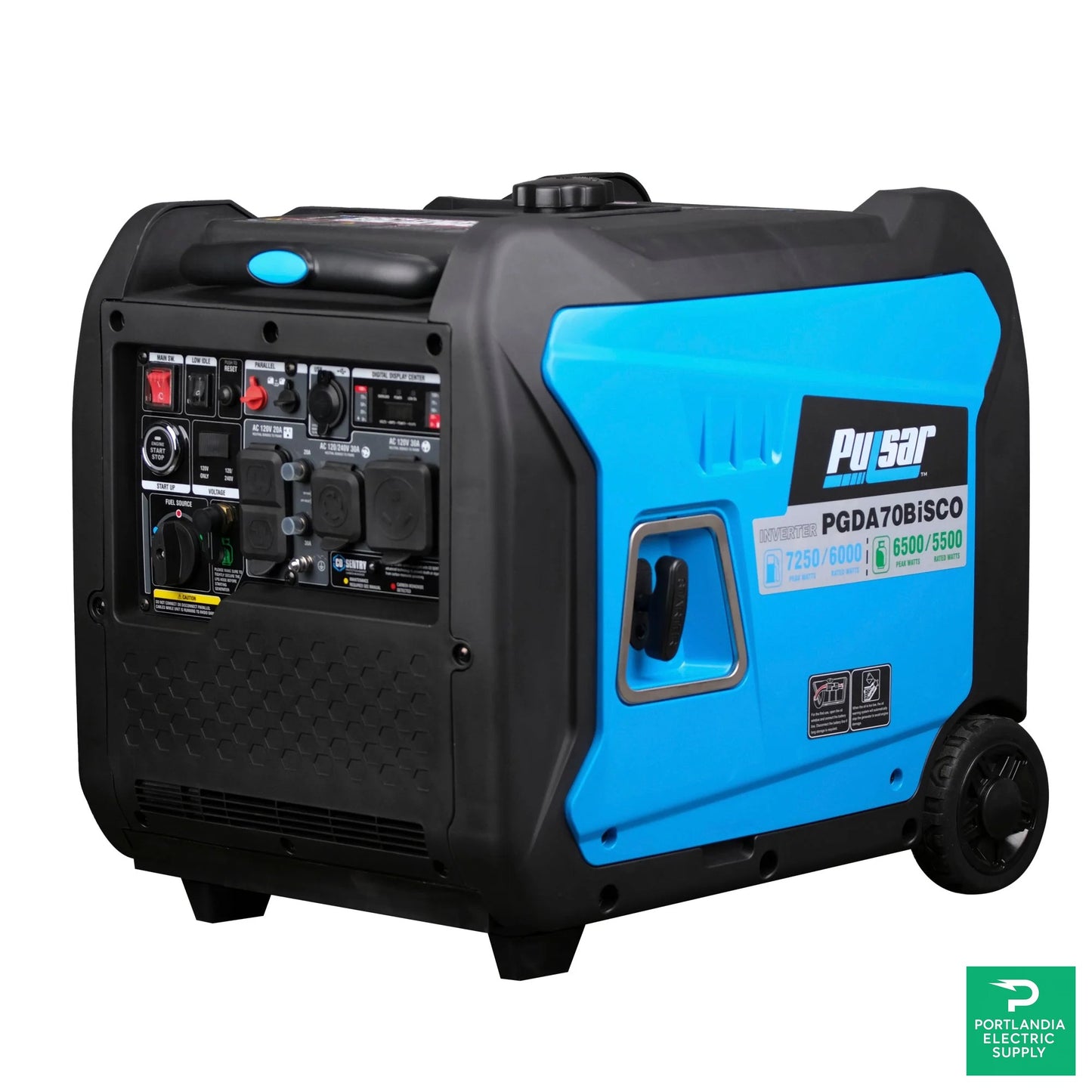 Pulsar Sentry Series Portable Inverter Generators with CO Alert - PGDA70BiSCO — front view