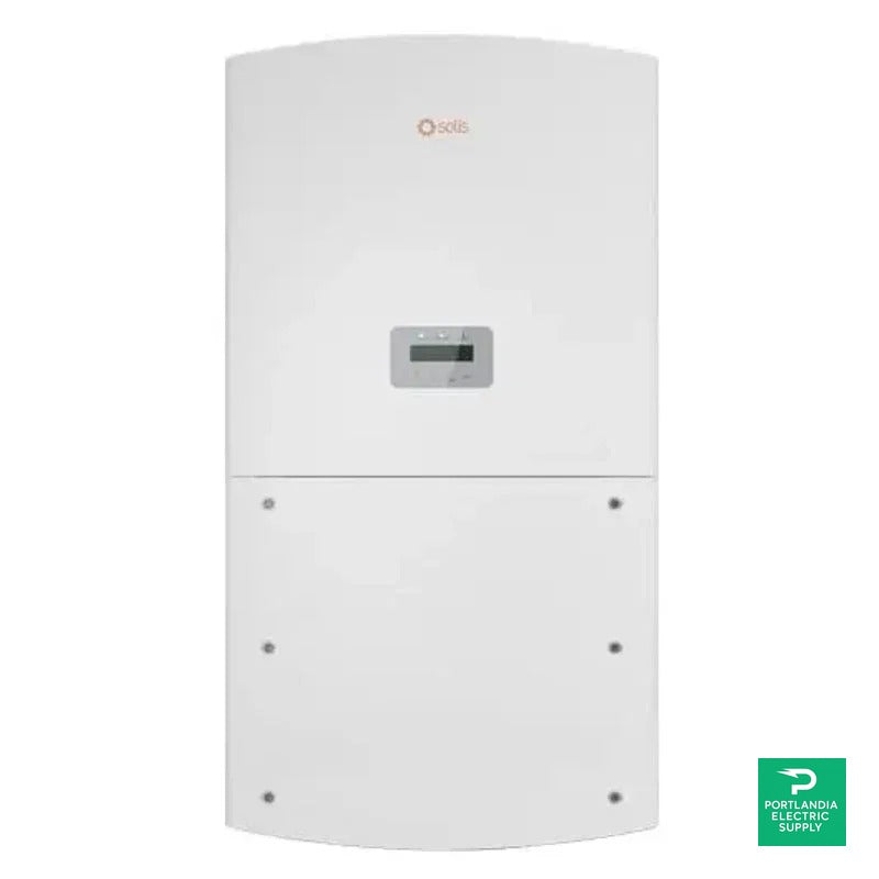 Solis 66kW 4-MPPT W/Fan 3-Phase 480VAC Solar Inverter with 10 Year Standard Warranty - Solis 66K-US-F-LSW-SPRT — side angle