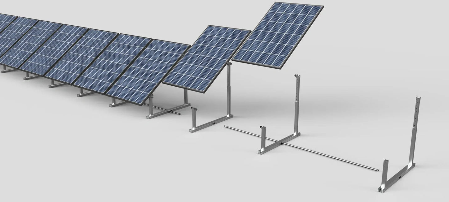 IntegraRack IR-40FSAA BallastRack Fixed Adjustable Angle Solar Panel Ground Mount - Aluminum