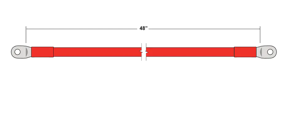 2/0 - 48" UL Cable (red)