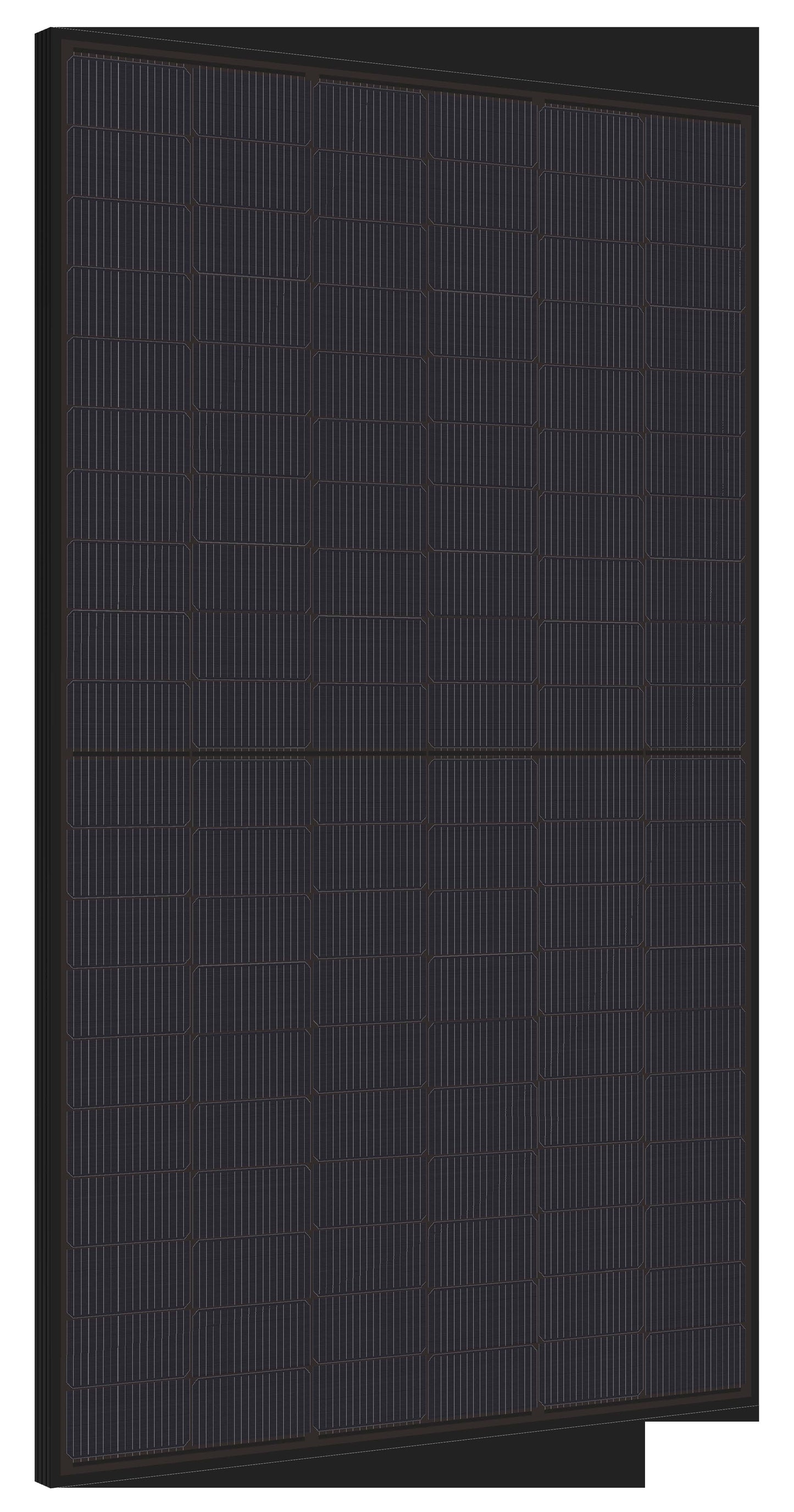 VSUN 120 Mono Cells Black/Black 490w Solar Panel - VSUN490N-120BMH-DG-BB — side angle