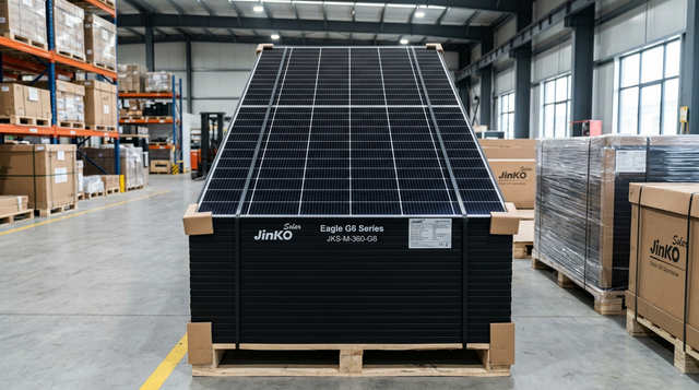 Jinko Eagle G6 series solar panel installed on a residential roof