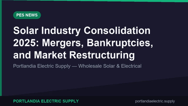 Solar Industry Consolidation 2025: Mergers, Bankruptcies, and Market Restructuring