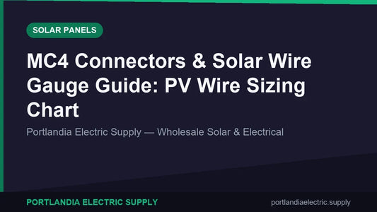 MC4 Connectors & Solar Wire Gauge Guide: PV Wire Sizing Chart