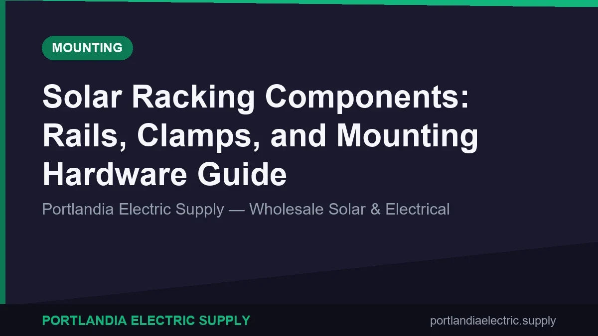Solar Racking Components: Rails, Clamps, and Mounting Hardware Guide