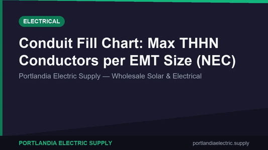 Conduit Fill Chart: Max THHN Conductors per EMT Size (NEC)