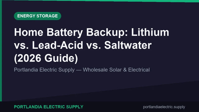 Home Battery Backup: Lithium vs. Lead-Acid vs. Saltwater (2026 Guide)