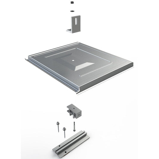 Unirac FlashKit TR Flat Tile Roof Attachment – Mill Finish (1 Piece) | 004TRFM