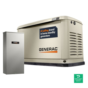 Generac Guardian 14Kw Home Backup Air-Cooled Gas Engine Generator in Aluminum Enclosure - G007225-0