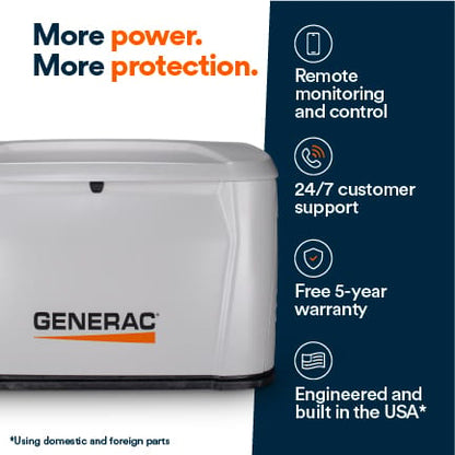 Generac Home Standby Generator rear view