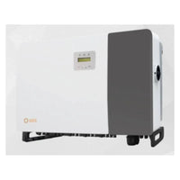 Solis 90K-5G-US APST solar inverter, white and gray unit with display screen, wall mounted