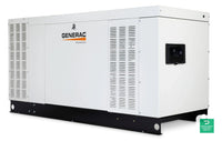 Generac Protector 60KW Automatic Standby Liquid-Cooled Gaseous Engine Generator in Aluminum Enclosure - RG06045 — side angle
