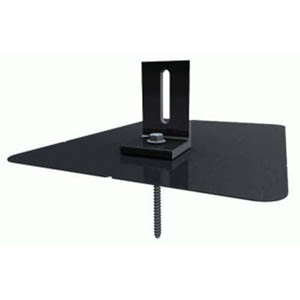 IronRidge Quickmount QM-LM-01-B1 Black 9 X 12 - Flashing With L-foot — side angle
