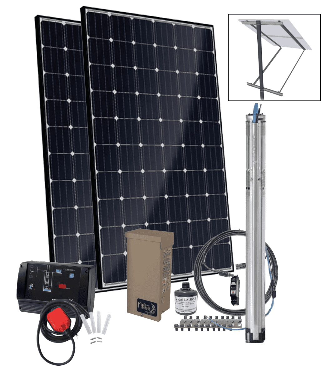Grundfos 6 sqf-2 Pre-designed SQFlex Solar Water Pumping Kit | 5 to 6 gpm | 35 to 395 feet lift