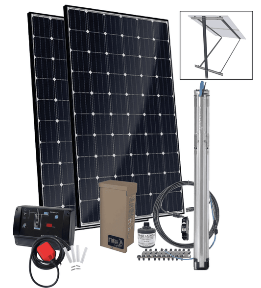 Grundfos 3 sqf-2 Pre-designed SQFlex Solar Water Pumping Kit | 2.6 to 3 gpm | 35 to 395 feet lift