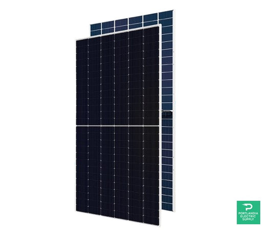 Hyundai HiS-S585OJ 585W Clear on Transparent156 Half-Cell Bifacial Solar Panel