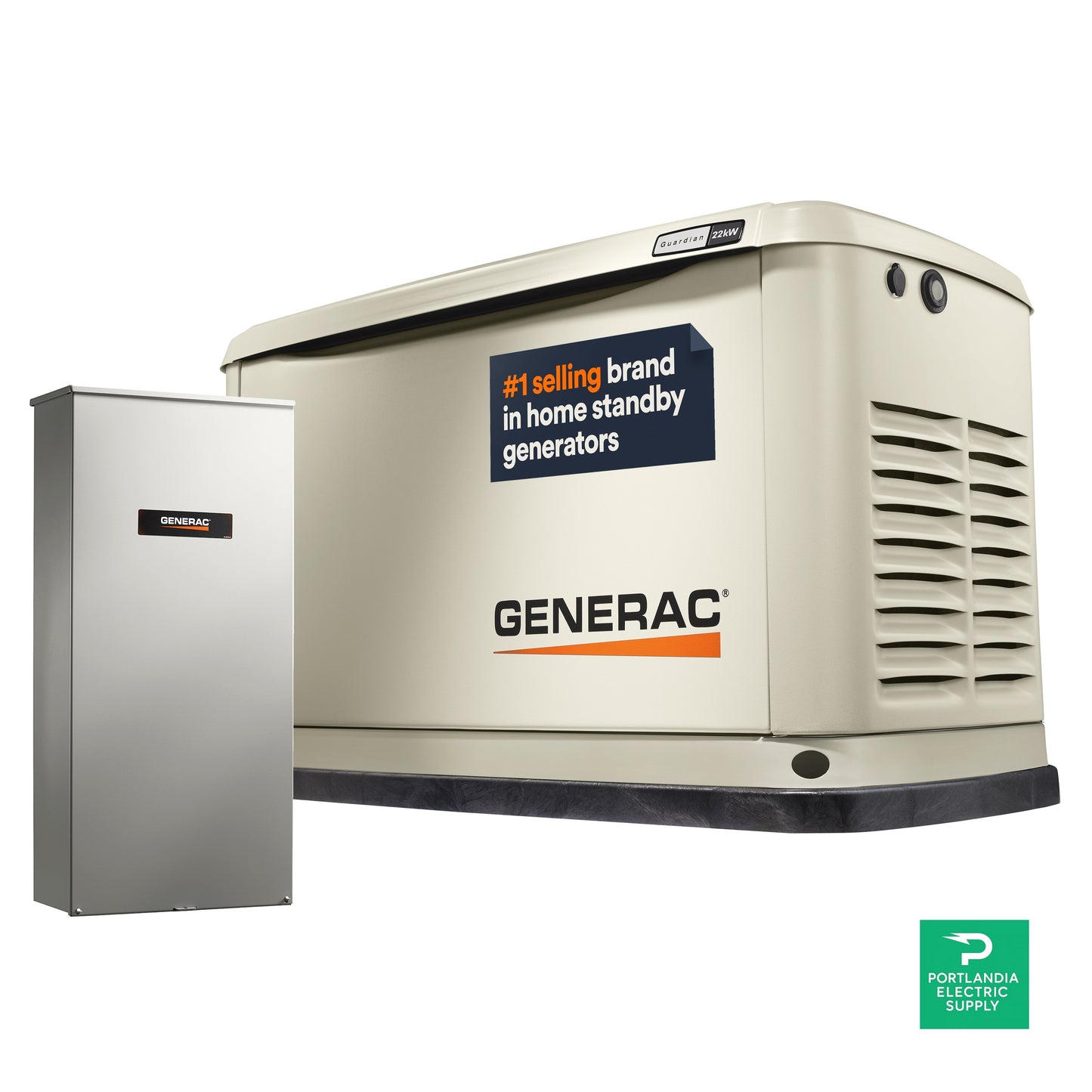 Generac 22/19.5kW Air-Cooled Standby Generator, Alum Enclosure, 200 SE (not CUL) 7043 — PES Supply