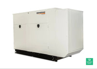 Generac Protector 150KW Automatic Standby Liquid-Cooled Gaseous Engine Generator in Aluminum Enclosure - RG15090 — side angle