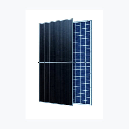 Hanersun HN18-72HT 570W solar panel — official front/rear module render