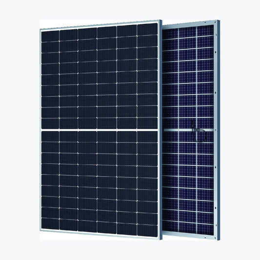 Hanersun HN18-54HT 430W solar panel — official front/rear module render