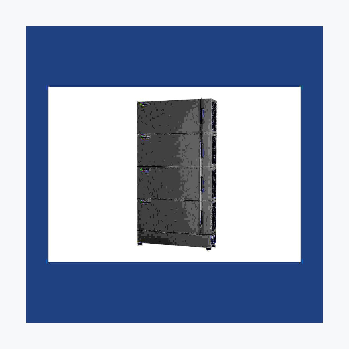 Growatt ALP 5.0L LV battery stack on floor-stand battery base
