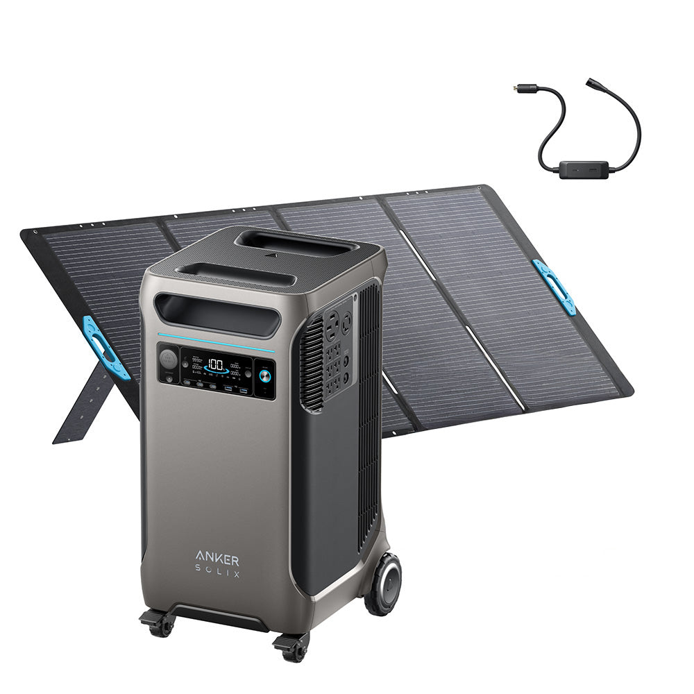 Anker SOLIX F3800 Plus 240V Extended Backup Power Kit w/ 400W Solar Panel