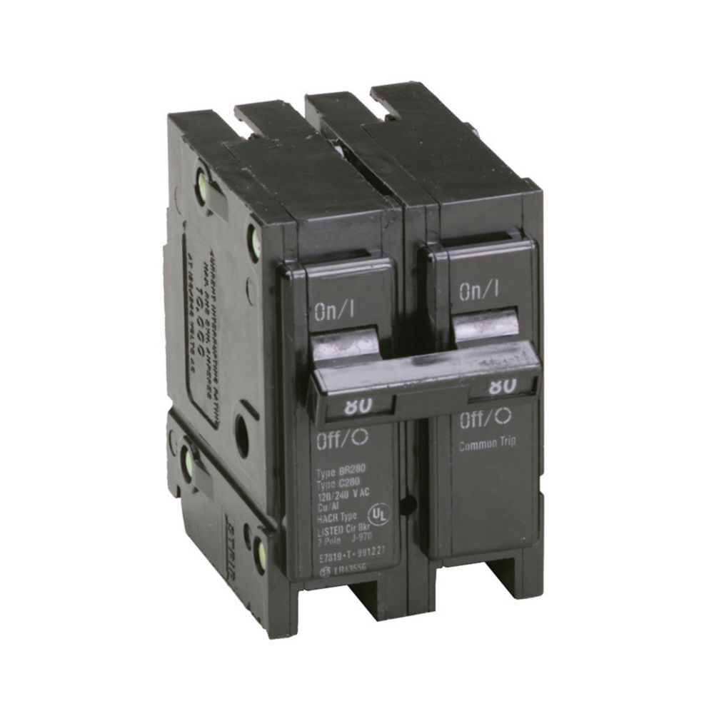 Eaton BR280	TYPE BR BREAKER 80A/2 POLE 120/240V